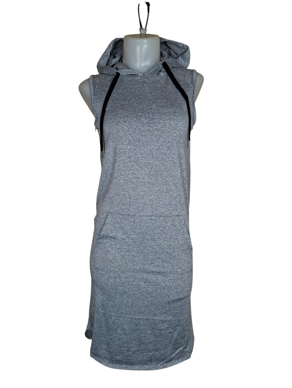 Rose Maternité Hoodie Dress Maternity Sleeveless Hodded Coverall Gray Dress